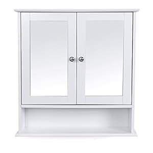 Amazon.de: Songmics Spiegelschrank Badschrank Hängeschrank Spiegel mit