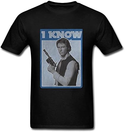 Custom Star Wars Han Solo Quote I Know T-Shirt for Mens Black XXX-Large
