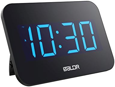 PTJ BALDR Digital Alarm Clock LED Digital Alarm Clock, Powered Sound Control Desk Alarm Clock For Kid, Home, Office, Daily Life, Heavy Sleepers