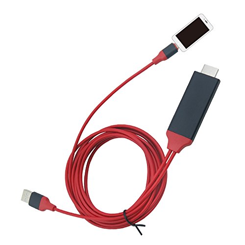 Iphone HDMI Fernsehkabel, Plug-and-Play, Blitz iphone zum HDMI HDTV-Anzeigenadapterkabel für iphone7 / 6 / Plus / 5S Handy (keine app, keine Einstellung mehr) - 6