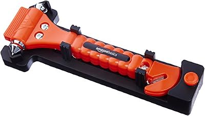 AmazonBasics Coupe-Ceinture et Marteau Brise vitre d'urgence