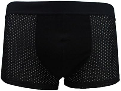 Soft Breathable Modal Men's Underwear Undies Ice Silk Superdry Classic Boxer Shorts 4 Pcs, Black, 4XL