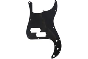 Musiclily 13 Agujeros Precision Bass Pickguard Golpeador para Fender American/México Standard Bajo Estilo P, 1 capa Negro