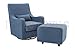 The NEW Hush Hush 360 Swivel Glider/Rocking Nursing Chair (in Blue) - The Modern Glider that combines simple lines with exceptional comfort