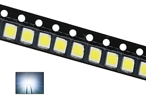 VRABOCRY 100 pz 3528 (1210) Bianco SMD LED Diodo Luci Chip (3.5mmx2.8mm DC 3V 20mA 7-8LM) Alta Intensità Luminosa Illuminazione Lampadina Lampade Componenti Elettronici Diodi Emissione Luce