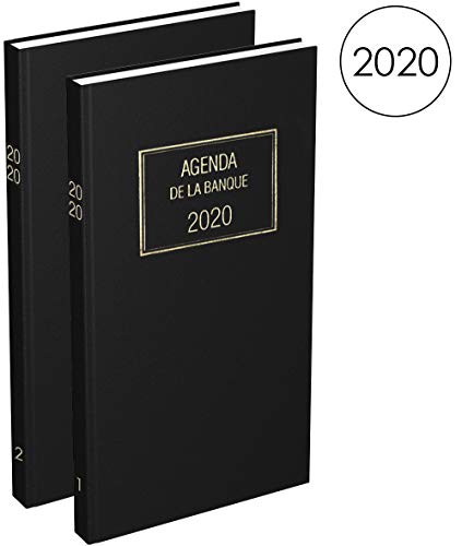 Télécharger LECAS Banquier Large Agenda 2020 en 2 Volumes avec 2 Pages par Jour 18 x 29cm Couverture Noir | Agen PDF Ebook En Ligne