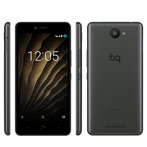 BQ C000263 Aquaris U Handy (Nano-SIM, Android, 32GB internen Speicher und 2GB RAM) schwarz/graphite grau