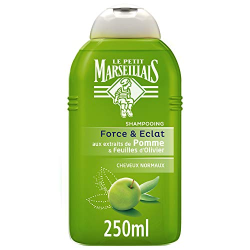Le Petit Marseillais - Champú cabello normal manzana olivo - Bote 250 Ml - Juego de 3