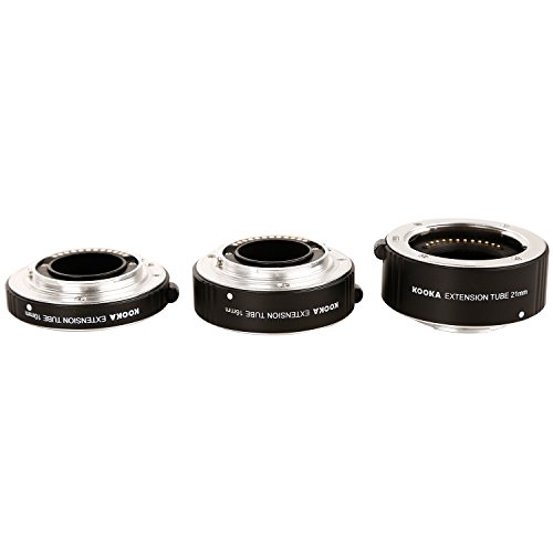 KOOKA KK-NM47 3 Tubes Allonges Bauges d Extension Macro Auto Focalisation Aluminium pour appareil photo Nikon 1 Series  10 mm 16 mm 21 mm 