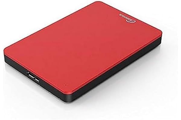 Sonnics 1TB Rojo Disco Duro Externo portátil de Velocidad de Transferencia ultrarrápida USB 3.0 para PC Windows, Apple Mac, Smart TV, Xbox One y PS4