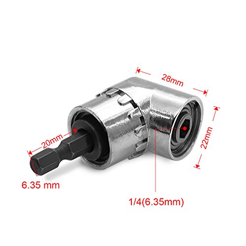 migimi 105 ° Winkel Verlängerung 1/10,2 cm 6-mm-Bohrer Schraubendreher Sockel Halter Adapter - 6