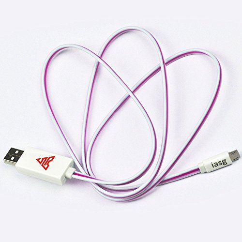 Iasg Meter Micro Usb Cable Visible Flowing Led Light