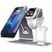 Produktbild WBGSNHHH Apple Watch Ladegerät, Apple Watch Ständer Dock Airpods Zubehör Aluminium iPhone Dock Ladestation Für Apple Watch Serie 3/2/1, AirPods, IPad iPhone X 8,Grey