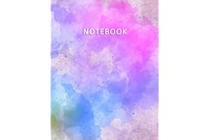 Notebook: Unruled – Unlined – Plain - blank Notebook – 100 pages numbered – Elegant cover with Watercolor Plots – A4/Letter Size – Diary, Journal, Composition Book, doodles, Sketchbook