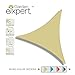 Produktbild Gardenexpert Segel Sonnensegel Himmel 3,7 x 3,7 x 3.7 M, perfekt für Garten, Outdoor, Terrasse Party und Armen, Rechteck, sand