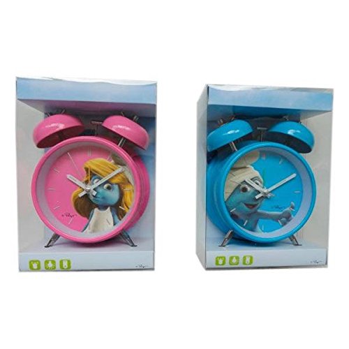 Medium alarm clock assortment Smurfs - Azul