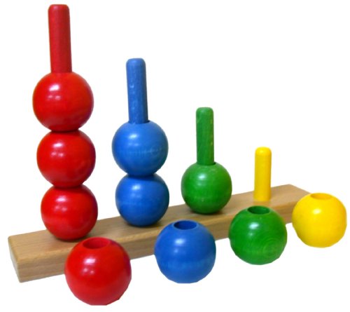 Preisvergleich Produktbild BSM edufun EF Ringkasten – Holzspielzeug – géobois Sphären – zufällige Farbauswahl