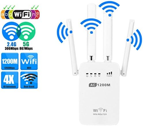 Gaddrt Wall-Plug Range Extender WiFi Repeater Wireless Range Extender Wireless Amplifier Network Extender,4 x External Antennas