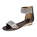 Produktbild TianWlio Sandalen Damen Mode Frauen Sommer Böhmischen Stil Kristall Freizeit Schuhe Sandalen Silber 40