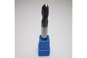 FACAIIO Precision Tungsten Carbide Ball Nose End Mill, HRC45, 6mm Diameter, Smooth Surface Finish, Optimal Cutting Performance