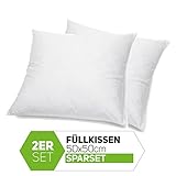Casamide Füllkissen 2er Sparset 50x50 cm Kissen Inletts Kissenfüllung Polyester für Dekokissen Sofakissen Kopfkissen weiß Öko-Tex Standard 100-50x50 cm (2er Pack)