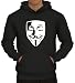 Produktbild ShirtStreet ANONYMOUS MASKE, Guy Fawkes Vendetta Herren Kapuzen Sweatshirt - Pullover S-3XL, Größe: S,Schwarz