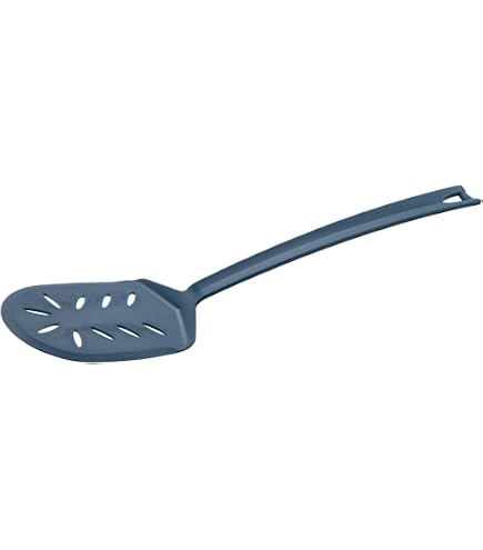 Tasty Cucchiaio Forato Monoblocco In Plastica Blu | Mestolo Scolapasta Per Pasta E Verdure | Lavabile In Lavastoviglie - 2