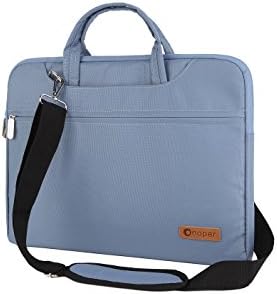 Onoper Multi functional Portable Thin Light Laptop Sleeve Messenger Briefcase Pocket Case Carrying Case Bag Pouch for Notebook / MacBook / Ultrabook /Computers / Tablet / Chromebook / Messenger Case with Handle and Removable Carrying Strap For Acer/Asus/Dell/Fujitsu/Lenovo/HP/Samsung/Sony/Toshiba (13-14'', Grey)