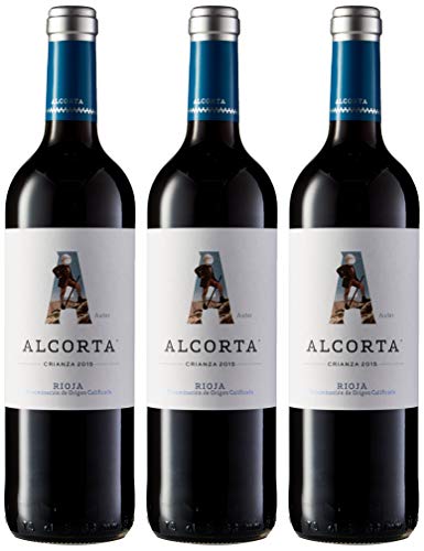 Alcorta - D.O.C.-  Rioja Crianza Tinto -  Pack de 3 botellas x 0,75 L - Total: 2.25 L
