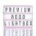Produktbild Box LED - PREMIUM Holz pink Format A5 - 85 Zeichen und inklusive USB-Kabel