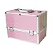 Produktbild KScase Aluminium Kosmetikkoffer Reisegepäck Werkzeugkoffer 365 x 220 x 270 mm (Rosa)