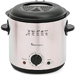 Astan Hogar Friteuse compacte 1 l Hottix AH-KC10030, 900 W, acier inoxydable, gris/noir