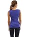 PattyBoutik Mama Twisted Cowl Neck Camisole Tank Sleeveless Tunic Casual Maternity Top (Blue 8/10)