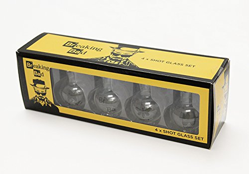 Pyramid International GP85002 Breaking Bad (4x Shot-Glas-Set), Glas, mehrfarbig, 31 x 8 x 10,5 cm