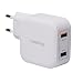 Produktbild Lumsing USB Schnellladegerät Quick Charge 2 Port-Ladegerät, 20W QC2.0 Dual USB Port Reise-Ladegerät für iPhone, Samsung Galaxy S5/ S6, Hinweis 4 /5, Google Nexus 6, Sony Xperia Z3/ Z4 Tablet Weiß