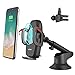 Produktbild puizhak 360-Grad-Rotation 2 in 1 10 W Universal-Schnelles Aufladen Qi kabelloses Ladegerät Smartphones Windschutzscheibe Armaturenbrett KFZ Halterung Ständer/Air Vent KFZ Halterung für iPhone X, 8 Plus, iPhone 8, Galaxy Note 8, S8 Plus, S8, S7 Edge, S7, S6 Edge und alle qi fähigen Geräte
