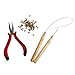 Hair Extension Pliers & Pulling Wood Hook Needle Micro Rings Beads Loop Tools Kit