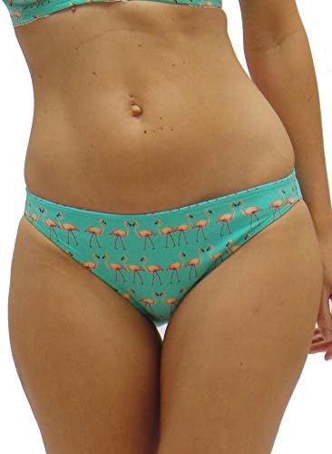 Audelle 77321 Flamingo Bikini Briefs Bottoms Mint Green Medium