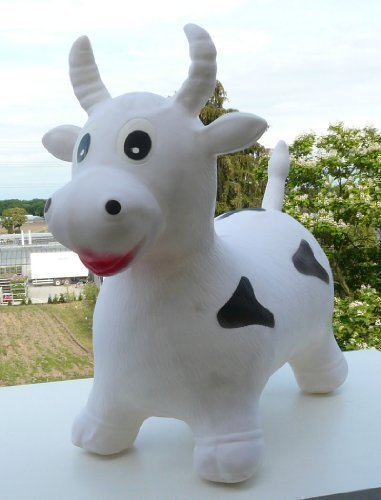 Hüpftier Hüpfkuh kuh in weiß