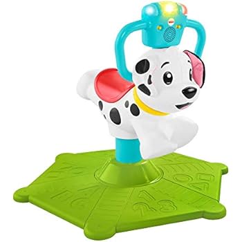spin puppy bounce fisher lb educational interactive multicolour stationary musical ride toy