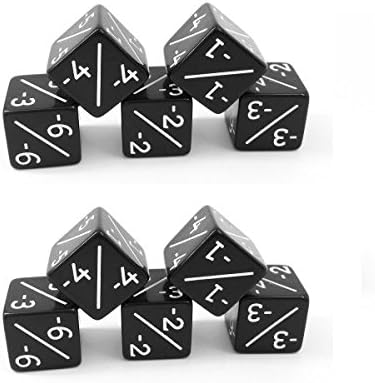 10x Negative Dice Counters Black -1/-1 for Magic: The Gathering / CCG MTG