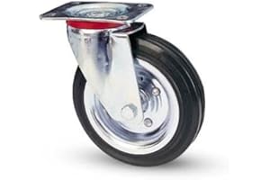 Valsecchi Ruota in Gomma da 140mm Girevole Supporto Medio