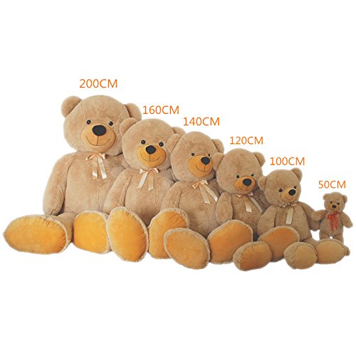 VERCART Riesen Teddybär Kuschelbär 50-200 cm groß Plüschbär Kuscheltier samtig weich – zum liebhaben - 4