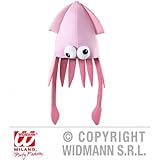 Lustige, quietschbunter Oktopushut mit Tentakeln in pink - 