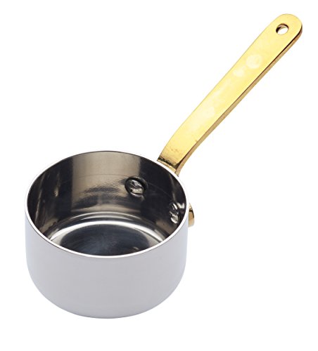Kitchen Craft MCMSAU5 Casserole en Acier Ionxydable, Acier Inoxydable, Argent/Laiton, 5 cm, 28 x 28 x 18 cm