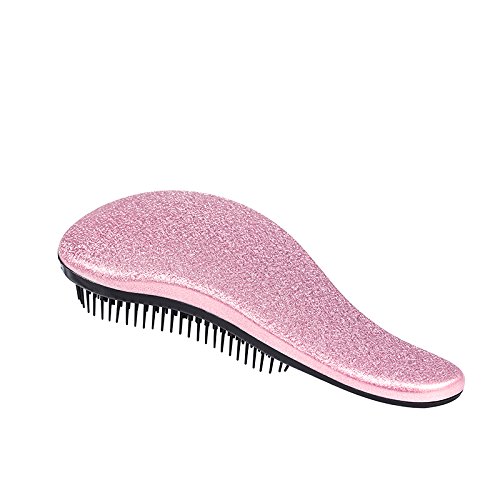 Detangler Brush, Rusee Professional Detangling Brush Hair Brush Tangle Resistant, Frizz-free, Massage scalp, Styling Tool for Wet or Dry Hair (Rose)