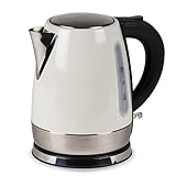 Kampa Wasserkocher  Auf der Suche nach einem hochwertigen und gleichzeitig belastbarem Wasserkocher? Ihre Suche können Sie nun beenden, denn hier haben Sie den optimalen Kessel gefunden. Idealfür Unterwegs, das Reisemobil, den Garten oder zu Hause.  1 Wasserkocher  1 Liter  Farbe: creme  Leistung: 1000W  Höhe: ca. 18 cm  Leicht und robust  360° Kabellos  Material: Edelstahl, Kunststoffgriff  Verpackungsgröße: ca. 15,5 x 18,5 x 19 cm  Gesamtgewicht: ca. 960 g