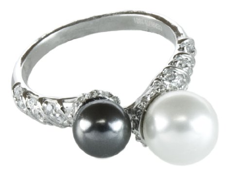 Cerruti Damen Ring, Edelstahl, Perle, 50 (15.9), R22065ZWG50 Cerruti Damen Ring, Edelstahl, Perle, 50 (15.9), R22065ZWG50