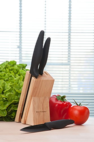 ECHTWERK EW-KM-0150 Keramikmesser Set 3tlg Black Mirror Messer - 6