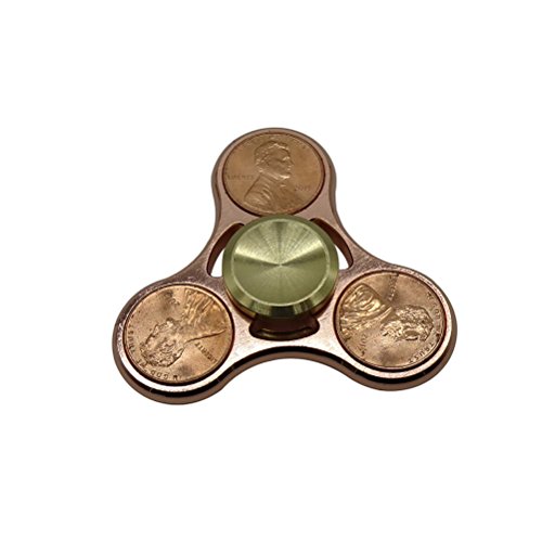 ailishabroy Hand Spinner Pure Copper High Speed Fingertip Gyro CNC Exquisitly Made Spinning Time Up to 3-5 Minutes Fidget Spinner (Red copper+Real money) ailishabroy Hand Spinner Pure Copper High Speed Fingertip Gyro CNC Exquisitly Made Spinning Time Up to 3-5 Minutes Fidget Spinner (Red copper+Real money)